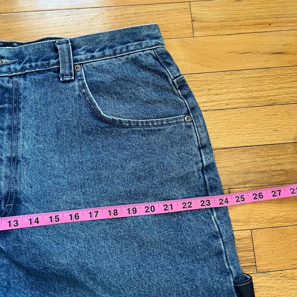 VTG Beverly Hills Polo Club Carpenter Jeans Blue Heavyweight Denim Workwear Y2K - Picture 8 of 13